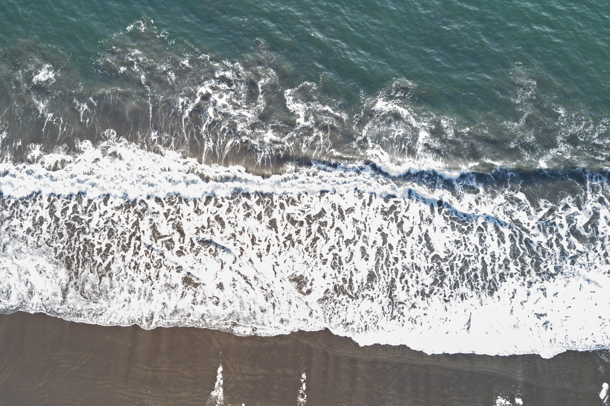 Aerial photo of ocean waves